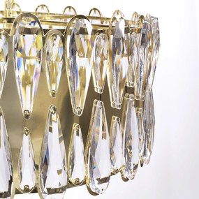 Toolight Toolight, krištáľové závesné svietidlo 8xE14, APP1718-CP, zlatá, OSW-04340