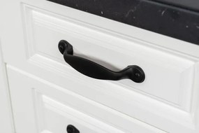 Kredenc 160 LADY biala, biela (marmur nero)