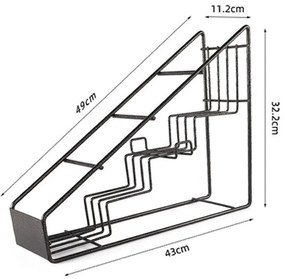 Kovový stojan na fľaše Kov