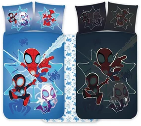 DETSKÉ BAVLNENÉ OBLIEČKY SPIDEY 100X135 CM, 1KS 40X60 CM VZOROVANÉ