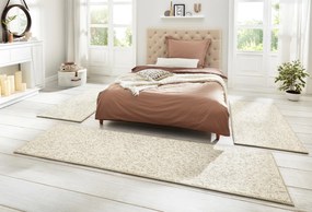 BT Carpet, Spálňová sada Wolly 102843 Creme, 3 diely: 67x140 (2x), 67x250 (1x), biela, spálňa