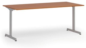 Kancelársky stôl PRIMO BETA, 1800 x 900 mm, sivá podnož, čerešňa