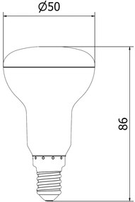 Mexen Nova, LED žiarovka E14, R50, 8W, Neutrálna - 4000K, 840 lm - L103-E14-0840-01