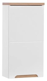 Závesná kúpeľňová skrinka Bali 830 1D biela/dub votan
