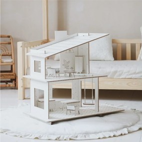 milin Detský drevený domček pre bábiky moderný
