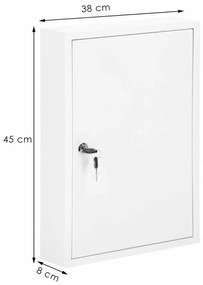 SPRINGOS Skrinka na kľúče 80 háčikov, biela SPRINGOS TX5036