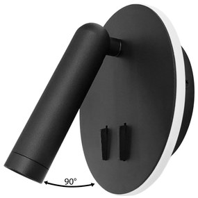 Toolight Toolight, LED nástenné svietidlo 16x14cm, 10W, APP1614-1W, čierna, OSW-06529