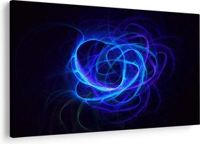 Obraz modrého abstraktného klbka (90x60 cm)