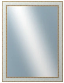 DANTIK - Zrkadlo v rámu, rozmer s rámom 60x80 cm z lišty DOPRODEJMETAL bielozlatá (3023)