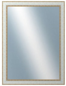 DANTIK - Zrkadlo v rámu, rozmer s rámom 60x80 cm z lišty DOPRODEJMETAL bielozlatá (3023)