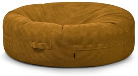 Menčestrový sedací vak v horčicovej farbe Roll 190 – SLOWDOWN