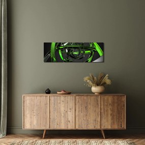 Obraz abstrakcie (s hodinami) (90x30 cm)