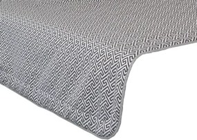 Prehoz na posteľ Dezra PRE 27, šedo-biely vzor%