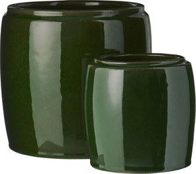 Ib Laursen Keramický obal na kvetináč Saigon Moss Green Small Väčší