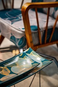 Dekoračný tanier SALVIA 3 1 zelený / zlatý