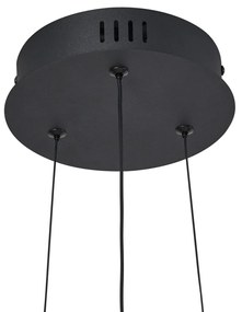 Dizajnové závesné svietidlo čierne a priehľadné s 3-stupňovým stmievaním - Scacrylic