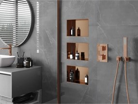 Mexen X-Wall-NR, polica na zapustenie bez príruby 30 x 20 cm, medená matná - 19C1302010