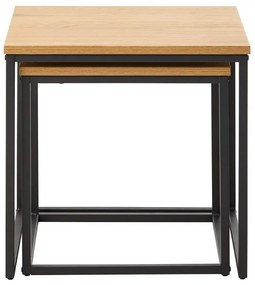 Sada odkladacích stolíkov Valenzuela 50 cm vzor dub