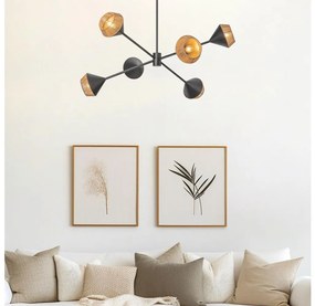 Alora Mood ALM-DAPHNE6-MB - Luster na tyči DAPHNE 6xE14/40W/230V