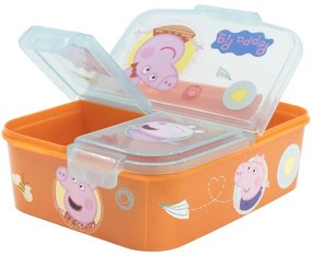 Multibox na desiatu Prasiatko Peppa s 3 priehradkami