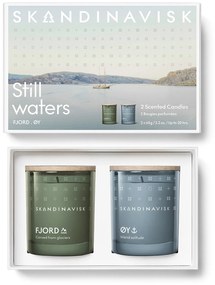SKANDINAVISK Darčekový set sviečok Still Waters – FJORD and ØY – 2 x 65 g