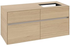 VILLEROY &amp; BOCH Collaro závesná skrinka pod umývadlo na dosku (umývadlo vpravo), 4 zásuvky, 1200 x 500 x 548 mm, Nordic Oak, C11400VJ