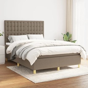 Boxspring posteľ s matracom sivohnedý 140x190 cm látka 3142653