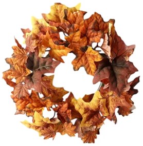 Veniec jesenné lístie, 30 cm