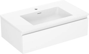 Mexen Orio, kúpeľňová skrinka 80 cm s umývadlom Otis, 1 zásuvka, biela matná, 91A10-08023-1-BF01-W18M01