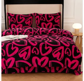 Mikroplyšové obliečky AMORYS ružové Rozmer obliečky: 70 x 80 cm | 140 x 200 cm