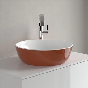 VILLEROY &amp; BOCH Artis okrúhle umývadlo na dosku bez otvoru, bez prepadu, priemer 430 mm, Rust, 417943BCW8