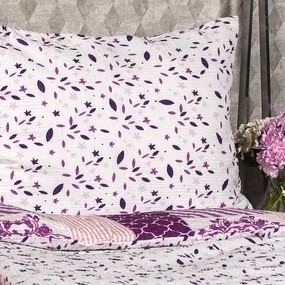 4Home Krepové obliečky Patchwork violet, 140 x 220 cm, 70 x 90 cm