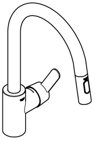 GROHE 31484001 - Drezová batéria GET lesklý chróm