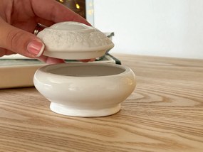 Biela porcelánová miska s viečkom BAKJA