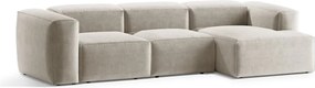 Béžová rohová pohovka (pravý roh/s leňoškou) Bergamo – Cosmopolitan Design
