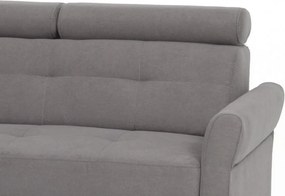 Rohová sedacia súprava Harris, ocelovo šedá látka, ľavý roh