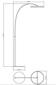Globo 67179S - LED stmievateľná dotyková stojacia lampa DELLA 24W/230V 3000-6000K