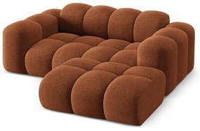 Terakotová ženilková rohová pohovka (pravý roh/s leňoškou) Treno – Cosmopolitan Design