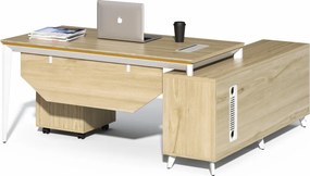Kancelársky stôl s kontajnerom a komodou Houseland Profit Home 01 dub/biely