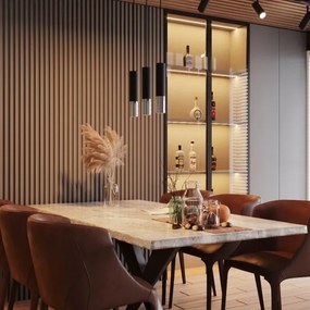 Sollux SL.0942 - Luster na lanku LOOPEZ 3xGU10/10W/230V čierna/chróm