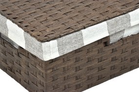Úložný box s vekom hnedý Rozmery (cm): 48x30, v. 17