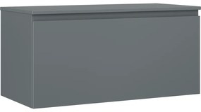 Mexen Orio, kúpeľňová skrinka 100 cm s hornou časťou, 1 zásuvka, grafitová matná, 91A10-10047-1-BFC66