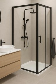 Erga Laos, štvorcová sprchová vanička 90x90x5cm, akrylát, biela lesklá, ERG-V06-ACR-9090S-WH-CR