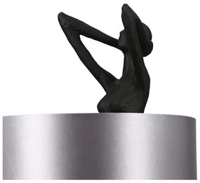 Čierno strieborná design lampa LADY