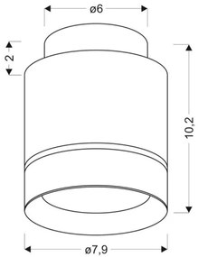 LED Stropné svietidlo TUBA LED/12W/230V