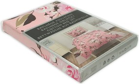 Home Elements Obliečky bavlnené Ruže a šedá bodka DUAL