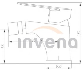 Invena Esla, bidetová batéria, chrómová, INV-BB-94-001-L