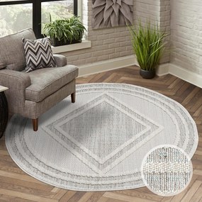 Dekorstudio Moderný okrúhly koberec LINDO 8853 - zelený Priemer koberca: 160cm