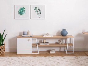 Regál Nidupe 8 (dub zafírový + biela) . Vlastná spoľahlivá doprava až k Vám domov. 1095484
