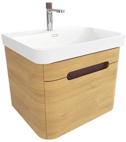 Kúpeľňová skrinka s umývadlom SAT Fusion 57,5x43x45 cm dub medový mat SATFUSION60DMUBA, 1 ks